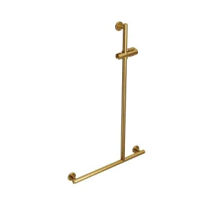 CARE ACCESS Shower Grab Rail RHS 1100x650mm Brushed Brass by Highgrove Bathrooms, a Towel Rails for sale on Style Sourcebook