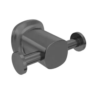SYMMETRY Double Robe Hook Gunmetal by Highgrove Bathrooms, a Shelves & Hooks for sale on Style Sourcebook