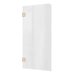 Bath Screen Kit - Single Panel 8mm Glass with Swing Pivot (RHS) Champagne Gold by Highgrove Bathrooms, a Showers for sale on Style Sourcebook
