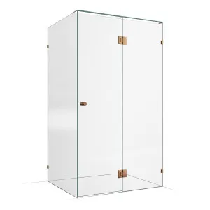 Shower Kit Frameless Shower Screen 1200x1000mm - 600mm Hinge Panel Titanium Bronze by Highgrove Bathrooms, a Showers for sale on Style Sourcebook