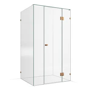 Shower Kit Frameless Shower Screen 1200x1000mm - 300mm Hinge Panel Titanium Bronze by Highgrove Bathrooms, a Showers for sale on Style Sourcebook