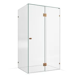 Shower Kit Frameless Shower Screen 1200x900mm - 600mm Hinge Panel Titanium Bronze by Highgrove Bathrooms, a Showers for sale on Style Sourcebook