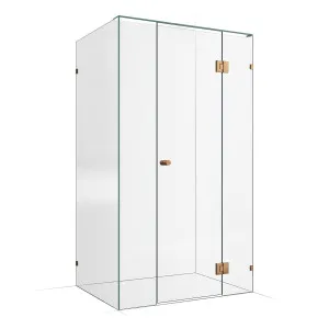 Shower Kit Frameless Shower Screen 1200x900mm - 300mm Hinge Panel Titanium Bronze by Highgrove Bathrooms, a Showers for sale on Style Sourcebook