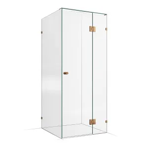 Shower Kit Frameless Shower Screen 900x900mm - 300mm Hinge Panel Titanium Bronze by Highgrove Bathrooms, a Showers for sale on Style Sourcebook