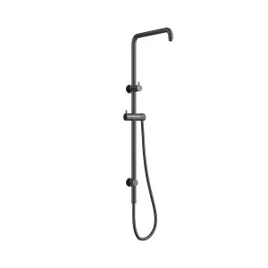 ELEMENTS Square Shower Rail with Universal Water Inlet Gunmetal by Highgrove Bathrooms, a Showers for sale on Style Sourcebook