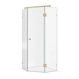 Shower Kit Frameless Shower Screen 900x900mm Champagne Gold by Highgrove Bathrooms, a Showers for sale on Style Sourcebook