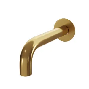 SPIN In Wall Basin Spout Brushed Brass 200mm by Highgrove Bathrooms, a Bathroom Taps & Mixers for sale on Style Sourcebook