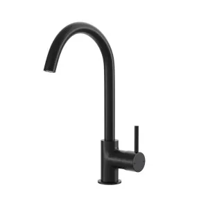 SPIN Gooseneck Sink Mixer Matte Black by Highgrove Bathrooms, a Bathroom Taps & Mixers for sale on Style Sourcebook