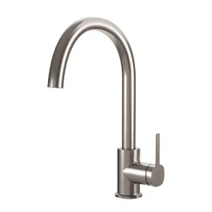 SYMMETRY Gooseneck Sink Mixer Brushed Nickel by Highgrove Bathrooms, a Bathroom Taps & Mixers for sale on Style Sourcebook