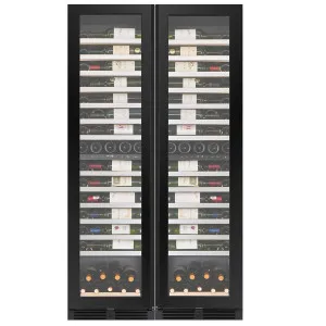 KingsBottle Atelier Harmony 172 Bottle Four Zone Side-by-Side Wine Fridge System KB245W4-BK by KingsBottle, a Wine Fridges for sale on Style Sourcebook