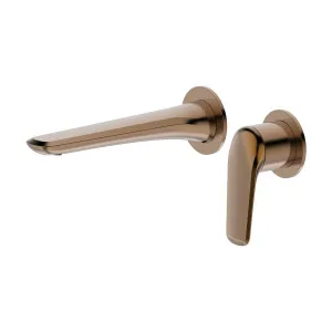 Tela Wall Basin Set Round Trim Kit Brushed Copper by Haus25, a Bathroom Taps & Mixers for sale on Style Sourcebook