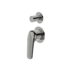 Tela Wall/Shower Diverter Mixer Round Trim Kit Brushed Nickel by Haus25, a Laundry Taps for sale on Style Sourcebook
