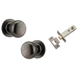 Cambridge Knob Round Rose Passage Kit Distressed Nickel by Iver, a Door Hardware for sale on Style Sourcebook