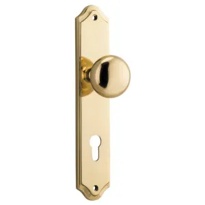 Cambridge Knob Shouldered Backplate Polished Brass by Iver, a Door Hardware for sale on Style Sourcebook