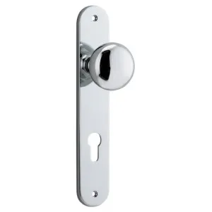 Cambridge Knob Oval Backplate Polished Chrome by Iver, a Door Hardware for sale on Style Sourcebook