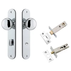 Cambridge Knob Oval Backplate Privacy Kit w Privacy Turn Polished Chrome by Iver, a Door Hardware for sale on Style Sourcebook