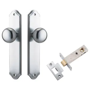Cambridge Knob Shouldered Backplate Passage Kit Brushed Chrome by Iver, a Door Hardware for sale on Style Sourcebook