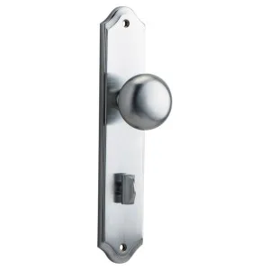 Cambridge Knob Shouldered Backplate Brushed Chrome by Iver, a Door Hardware for sale on Style Sourcebook