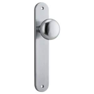 Cambridge Knob Oval Backplate Brushed Chrome by Iver, a Door Hardware for sale on Style Sourcebook