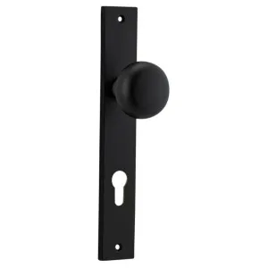 Cambridge Knob Rectangular Backplate Matt Black by Iver, a Door Hardware for sale on Style Sourcebook