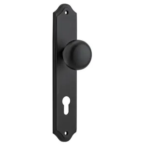 Cambridge Knob Shouldered Backplate Matt Black by Iver, a Door Hardware for sale on Style Sourcebook