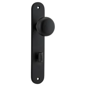 Cambridge Knob Oval Backplate Matt Black by Iver, a Door Hardware for sale on Style Sourcebook