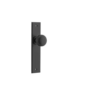 Cambridge Knob Matt Black Chamfered Backplate by Iver, a Door Hardware for sale on Style Sourcebook
