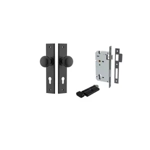 Cambridge Knob Chamfered Backplate Entrance Kit w High Security Lock Matt Black by Iver, a Door Hardware for sale on Style Sourcebook