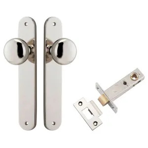 Cambridge Knob Oval Backplate Passage Kit Polished Nickel by Iver, a Door Hardware for sale on Style Sourcebook