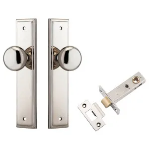 Cambridge Knob Stepped Backplate Passage Kit Polished Nickel by Iver, a Door Hardware for sale on Style Sourcebook