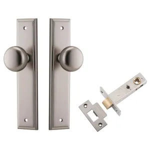 Cambridge Knob Stepped Backplate Passage Kit Satin Nickel by Iver, a Door Hardware for sale on Style Sourcebook