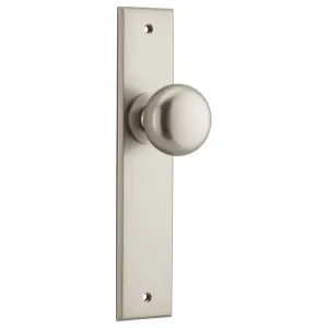 Cambridge Knob Satin Nickel Chamfered Backplate by Iver, a Door Hardware for sale on Style Sourcebook