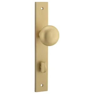 Cambridge Knob Rectangular Backplate Brushed Brass by Iver, a Door Hardware for sale on Style Sourcebook