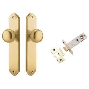 Cambridge Knob Shouldered Backplate Passage Kit Brushed Brass by Iver, a Door Hardware for sale on Style Sourcebook
