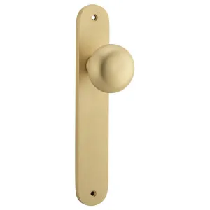 Cambridge Knob Oval Backplate Brushed Brass by Iver, a Door Hardware for sale on Style Sourcebook