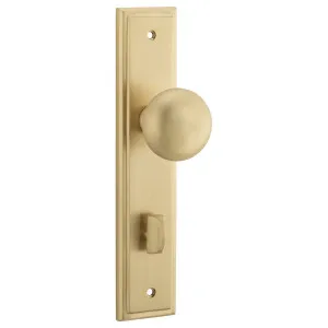 Cambridge Knob Stepped Backplate Brushed Brass by Iver, a Door Hardware for sale on Style Sourcebook