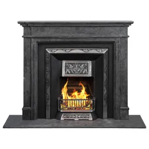 Alston Limestone Mantel, Belgium Black Limestone by Schots, a Fireplaces & Accessories for sale on Style Sourcebook
