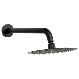 Tipton Shower Arm & 200mm Rose Matt Black by Schots, a Shower Heads & Mixers for sale on Style Sourcebook