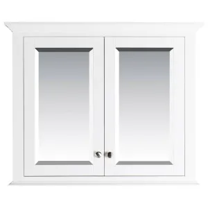 Shaker 90cm Timber Mirror Cabinet, White by Schots, a Shaving Cabinets for sale on Style Sourcebook