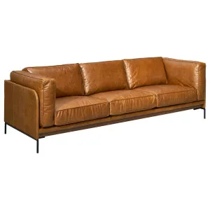 Allerdale 3.5 Seater Leather Sofa, Cuba Brown by Schots, a Sofas for sale on Style Sourcebook