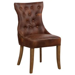 Windale Leather Dining Chair, Vintage Nutmeg by Schots, a Dining Chairs for sale on Style Sourcebook