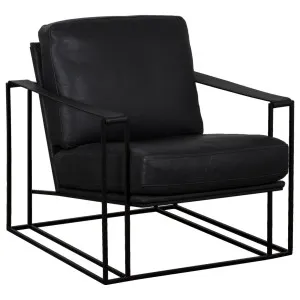 Fredo Leather Armchair, Santosa Black by Schots, a Chairs for sale on Style Sourcebook