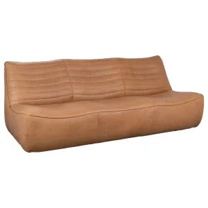 Aceno 3 Seat Hazelnut Tan Leather Sofa by Schots, a Dining Chairs for sale on Style Sourcebook