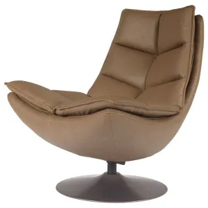 Verlin Swivel Leather Chair, Mushroom by Schots, a Chairs for sale on Style Sourcebook