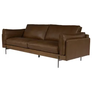 Downie 3 Seater Leather Sofa, Mocha Brown by Schots, a Sofas for sale on Style Sourcebook
