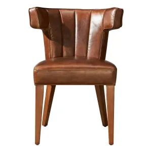 Cheval Leather Dining Chair, Vintage Whiskey by Schots, a Chairs for sale on Style Sourcebook