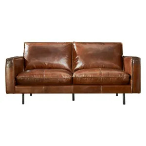 Elisa 2.5 Seater Leather Sofa, Vintage Whiskey by Schots, a Sofas for sale on Style Sourcebook