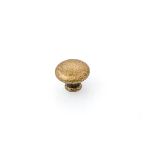 Shaker 35mm Plain Knob, Antique Brass by Castella, a Cabinet Hardware for sale on Style Sourcebook