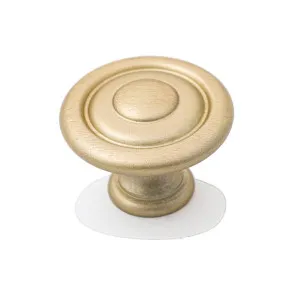 Shaker 35mm Fluted Knob, Matt Brushed Brass by Castella, a Cabinet Hardware for sale on Style Sourcebook
