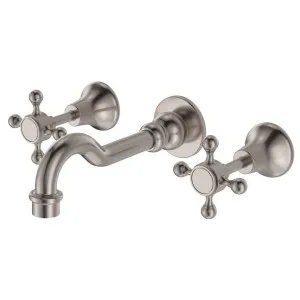Lillian Wall Set, Brushed Nickel by Fienza, a Bathroom Taps & Mixers for sale on Style Sourcebook